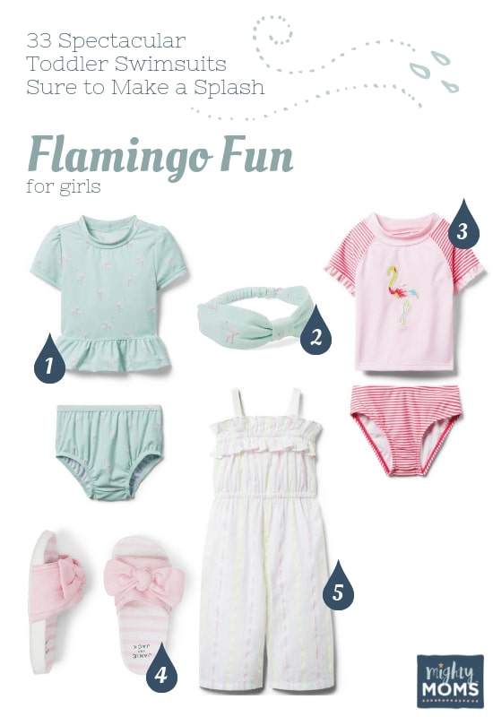 Spectacular Toddler Swimsuits: Flamingo Fun 